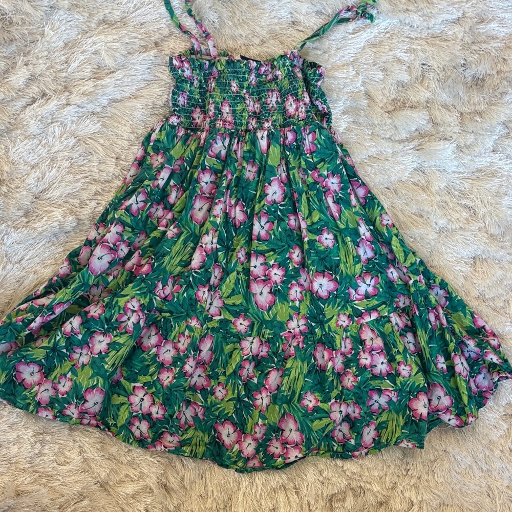 Janie and Jack Pink and Green Floral Dress